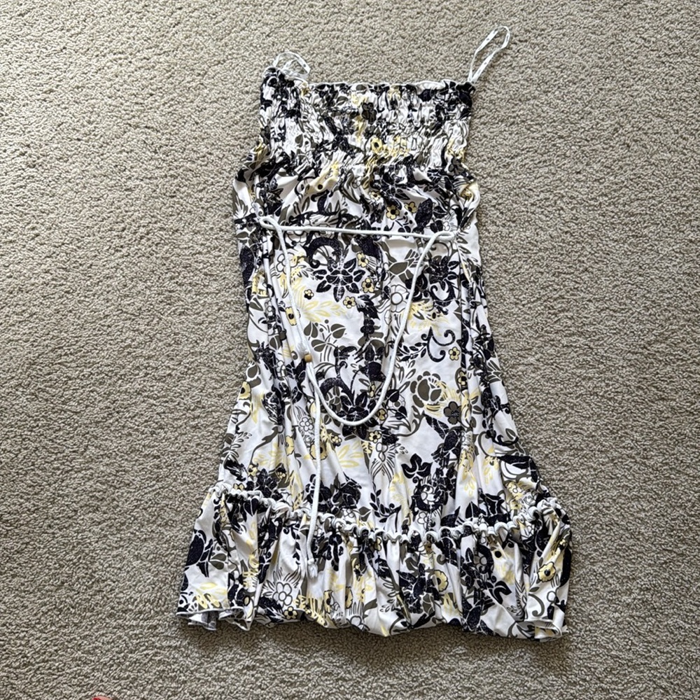 Floral Strapless Dress (Medium)